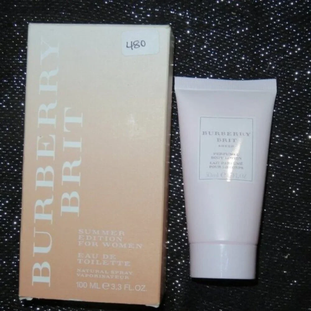 Burberry Leather Pouch Sheer & Brit Limited Set Summer Edition 3.3oz MUSK PEONY